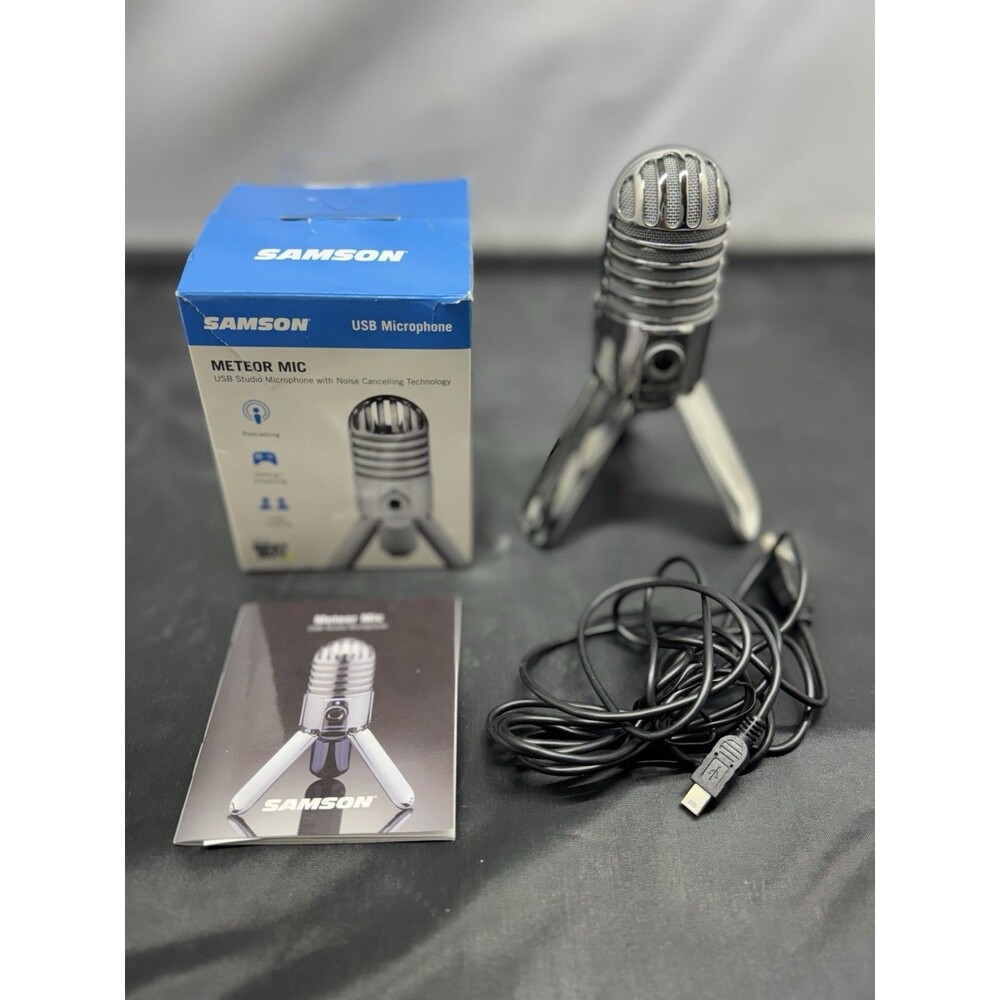Samson Meteor Mic USB Condenser Podcasting Podcast Recording Desktop Microphone